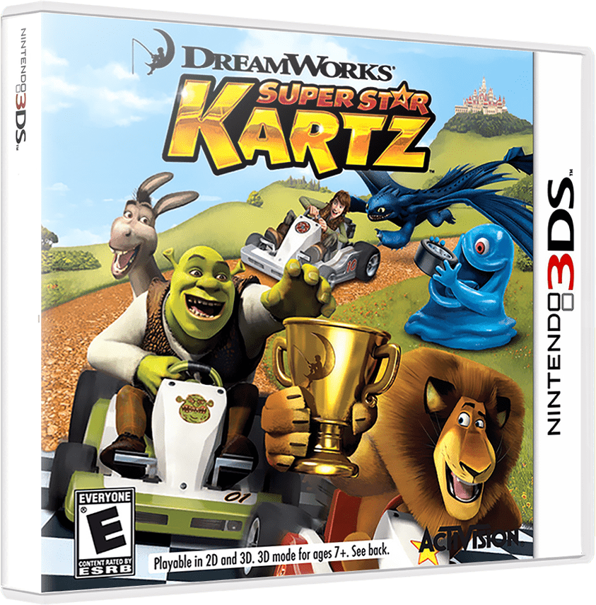 Dreamworks Super Star Kartz box art for Nintendo DS